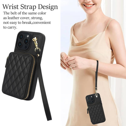 Crossbody Wallet Case for iPhone 16/15/14/13/12/11 Pro Max SE 7 8 X XS Max XR