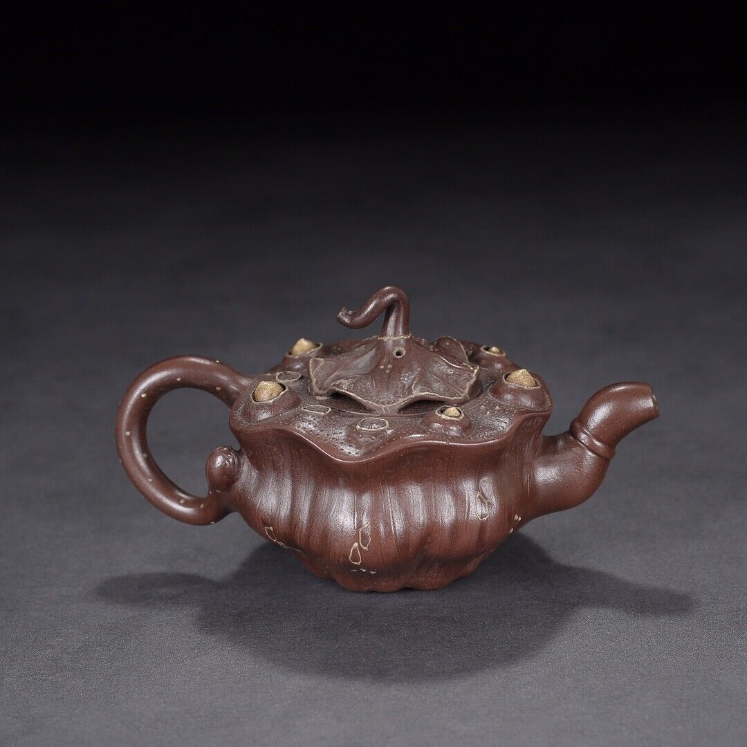 Chinese Yixing Zisha Clay Handmade Exquisite Teapot（莲子 底款：蒋蓉）