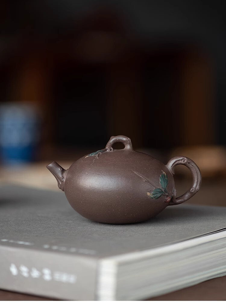 130cc chinese Yixing Handmade Zisha teapot tianqing clay liuxiang Hu Tea Pot