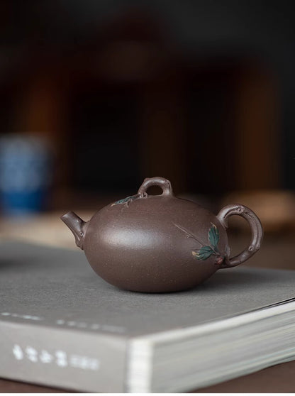 130cc chinese Yixing Handmade Zisha teapot tianqing clay liuxiang Hu Tea Pot