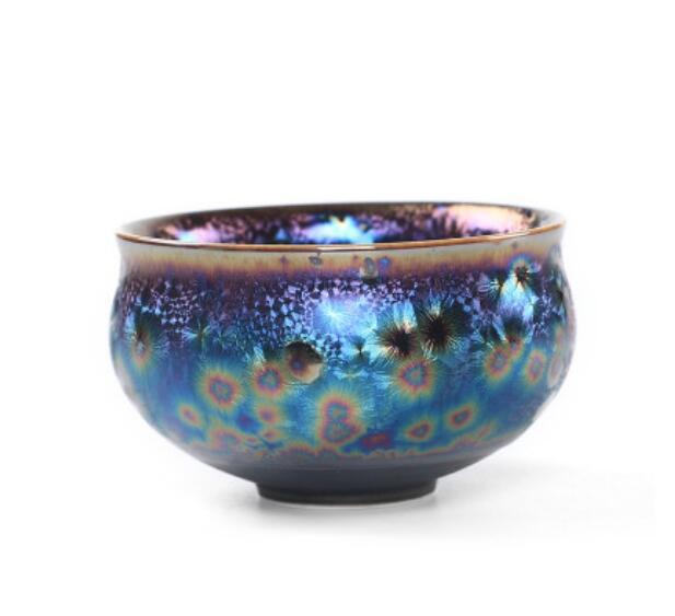 110ml Multicolour Tenmoku Tea Bowl Chawan Gild Spot Luohan Cup Jianzhan Tea Set