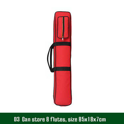 Portable Flute Bag Backpack Canvas Flute Storage Case Instrument Accessories