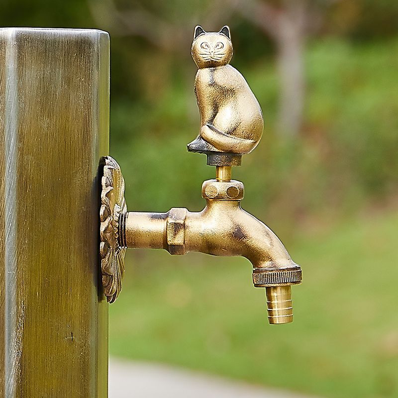 Decorative Garden Faucet Brass Animal Shape Bibcock Retro Tap Bathroom Accessory