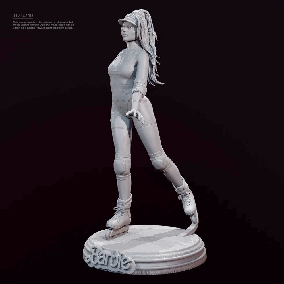 50mm resin figure model kit Pulley Girl 3D Printing Unpainted Unassembled