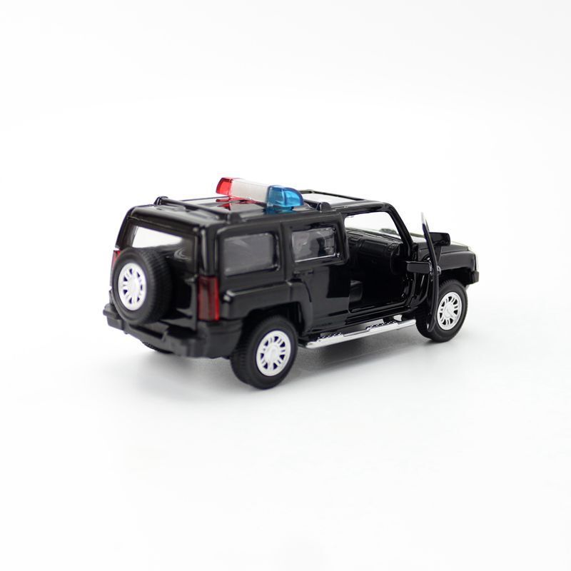 1:43 Diecast Hummer H3 Police SUV Metal Car Model Toy Pull Back Door Open Gift