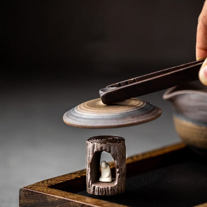Creative Japanese Teapot Lid Ceramic Tea Accessories Monk Tea Tools