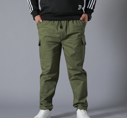 Men's Straight Baggy Casual Pants Large Size Overalls Outdoors Comfort Trousers