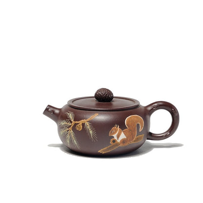 Full Handmade Tea Pot Handpainted China Real Yixing Zisha Purple Clay Master Pot