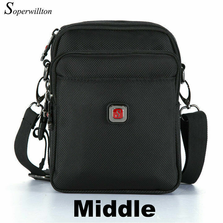 Men's Crossbody Bag Waterproof Purse Oxford 1680D Zipper Shoulder Bag Versatile