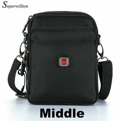 Men's Crossbody Bag Waterproof Purse Oxford 1680D Zipper Shoulder Bag Versatile