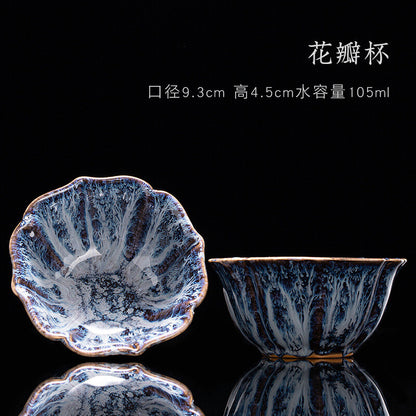 Tea Cup Ceramic Kungfu Teacup Chinese Jianzhan Traditional Ceramic Art Best Gift