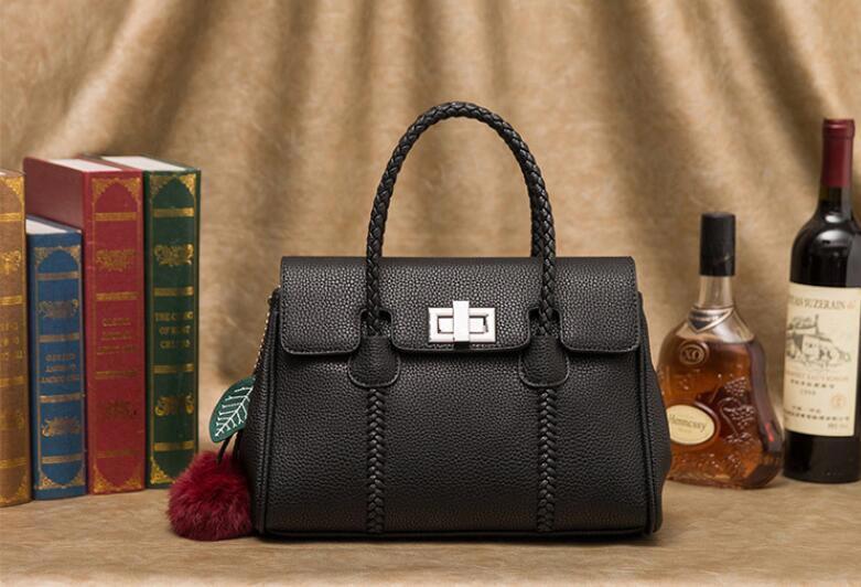 Faux Leather Chinese Style handbag Women's Fashion PU shoulder bag Tote Purse