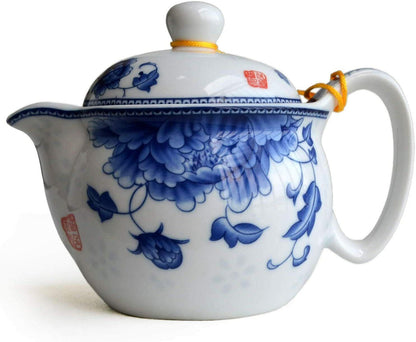 Porcelain Teapot 350ml Stainless Filter Infuser Chinese Dragon Flower Tea Pot