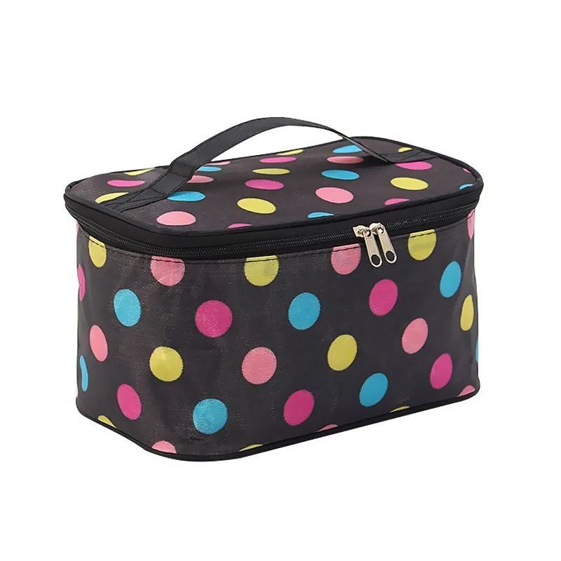 Square Cosmetics Storage Bags Travel Pouch Toiletries Organizer S/M/L Polyester