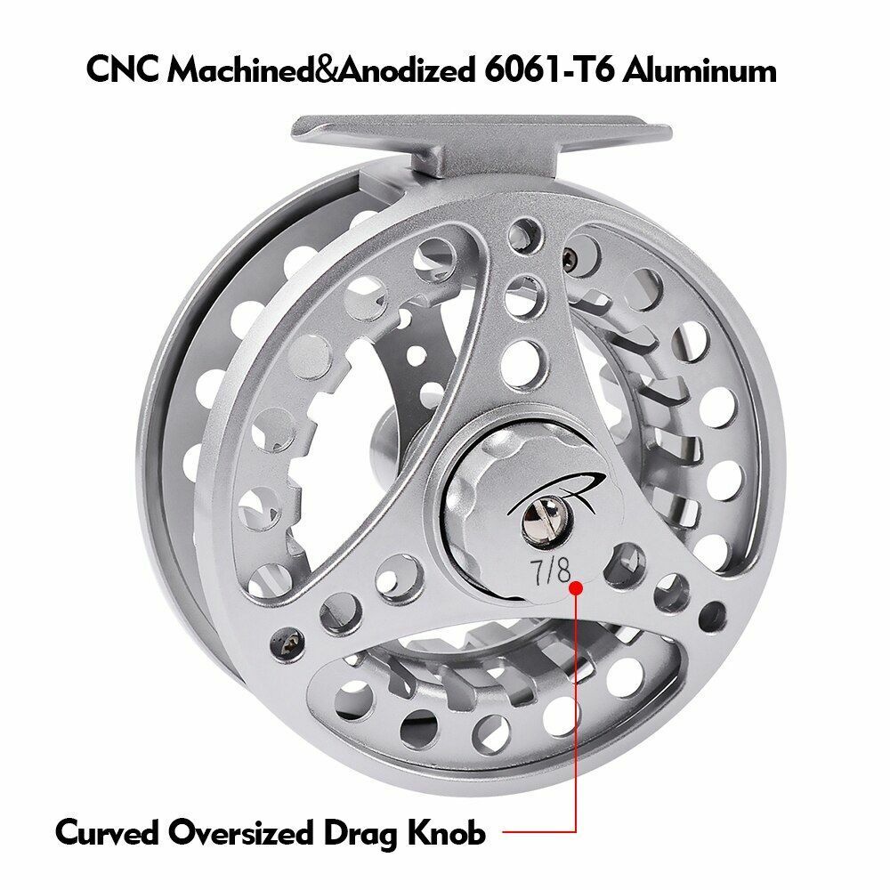 Fly Fishing Wheel 3/4-5/6-7/8 WT Reel Aluminum CNC Machine Cut Large Die Casting