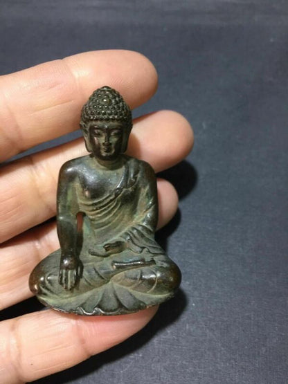 Old Tibetan Buddhism Bronze Medicine Buddha Sakyamuni Buddha Statue