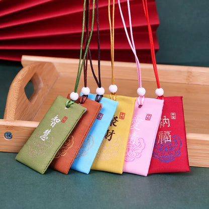 Buddhist Spiritual Salt Pouch piritual Amulet Blessing Sachets Car Pendant Bags