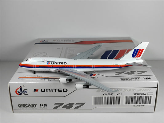 JC Wings FOR United Airlines FOR BOEING B747-400 N183UA 1:400 Pre-built Model