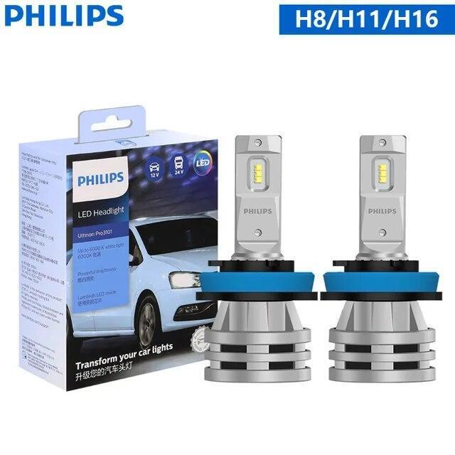 2pcs Philips Ultinon Pro3101 H1 H3 H4 H7 H11 HB3 HB4 HIR2 LED Car Headlight Kit