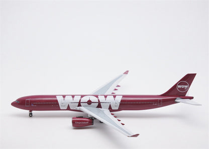 AeroClassics WOW air for Airbus A330-300 TF-GAY 1/400 Aircraft Pre-built Model