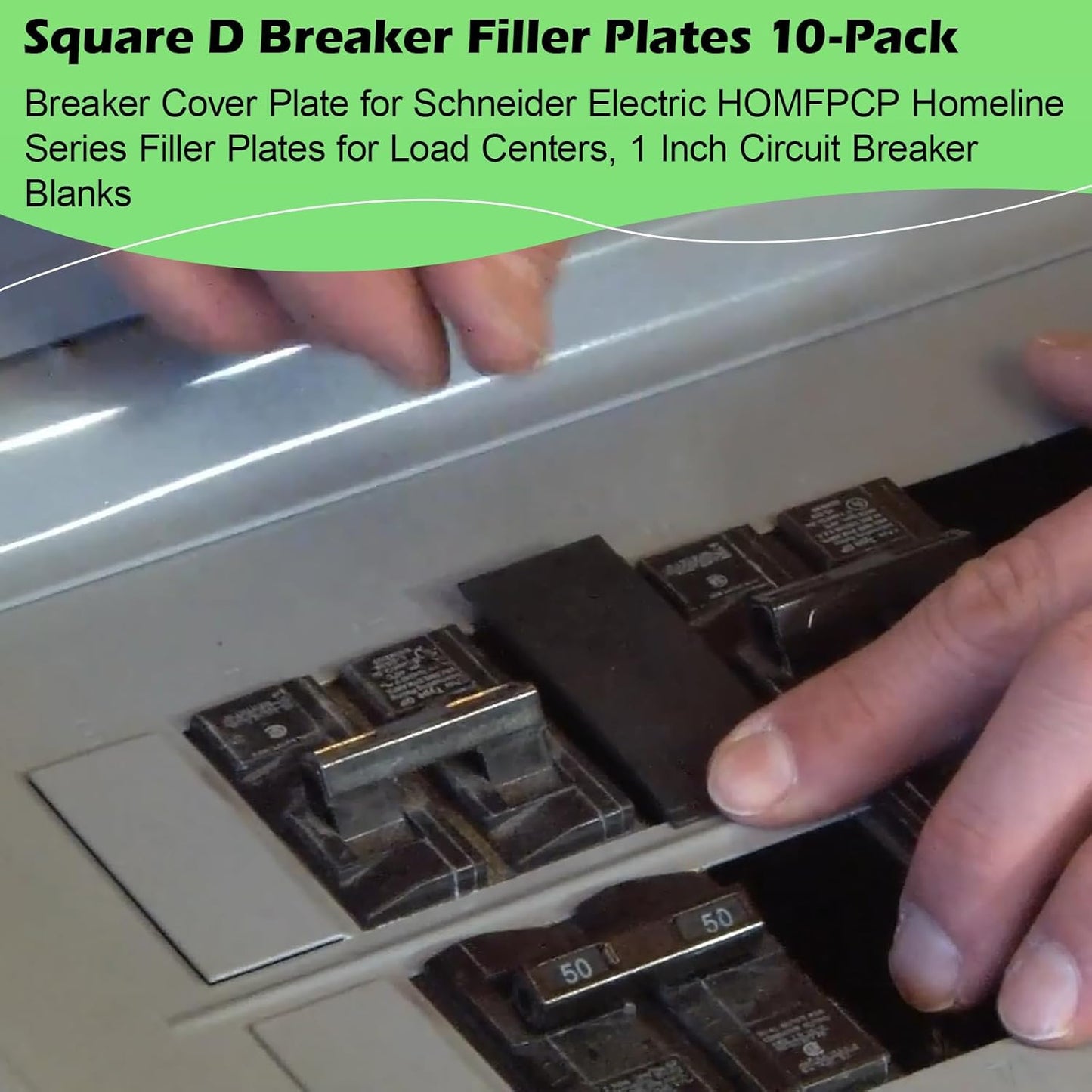 Square D Breaker Filler Plates for Schneider Electric HOMFPCP Homeline Series Br