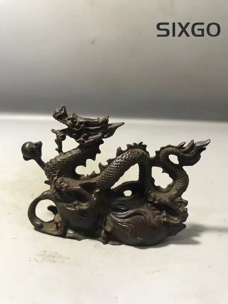 Collection chinese old bronze handmade dragon statue home decor decoration