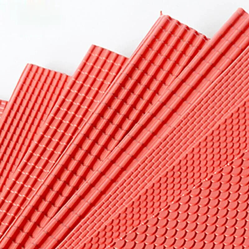 Dollhouse Sandplate Parts 20x30cm PVC Red Tile Fish Scale Wall Model Accessories