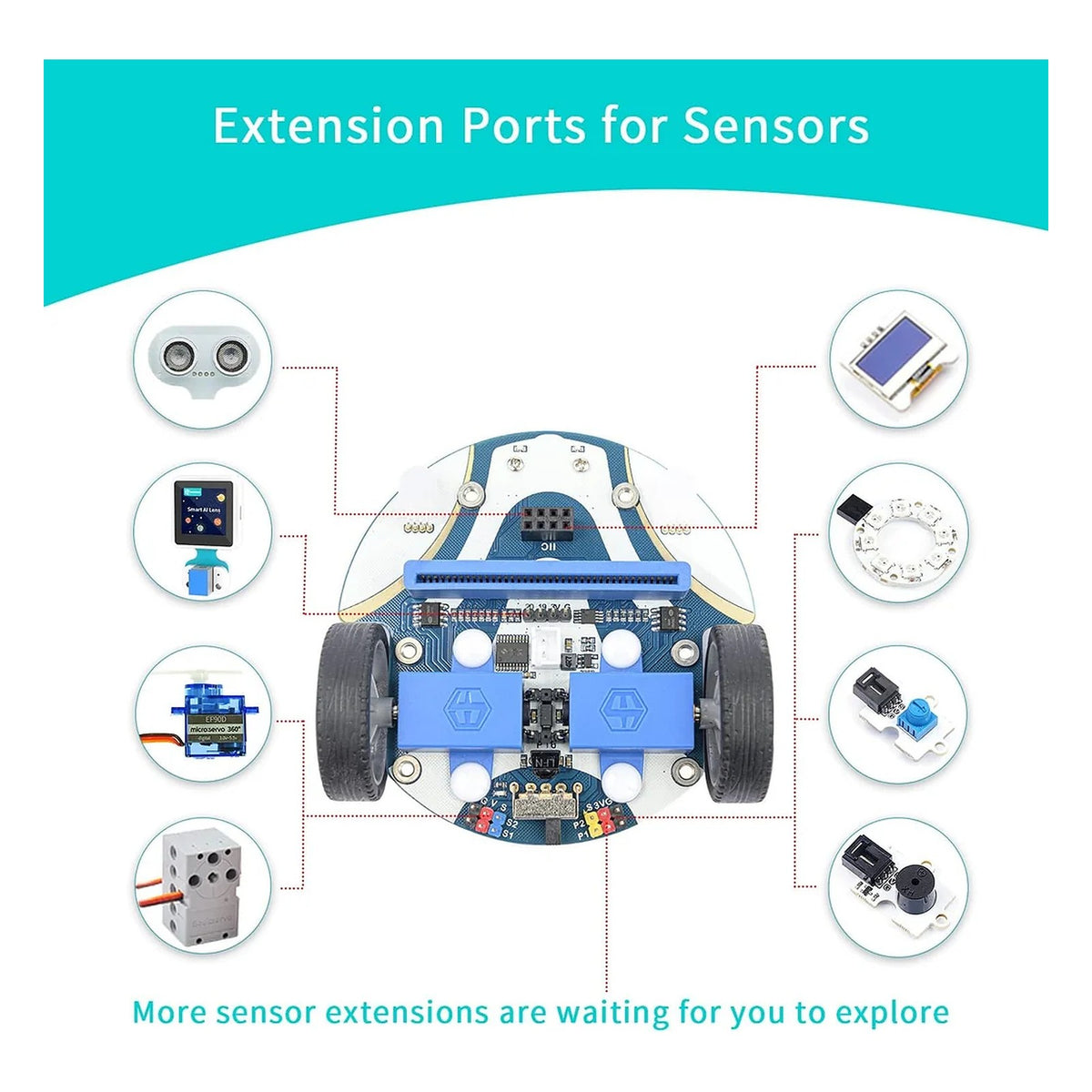 ELECFREAKS microbit Mini Cutebot Kit Compatible with BBC Micro:bit V2 and V1,...