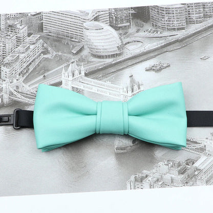 Men Bow Tie PU Leather Patchwork Female Necktie Adult Cravate Wedding Party Wear