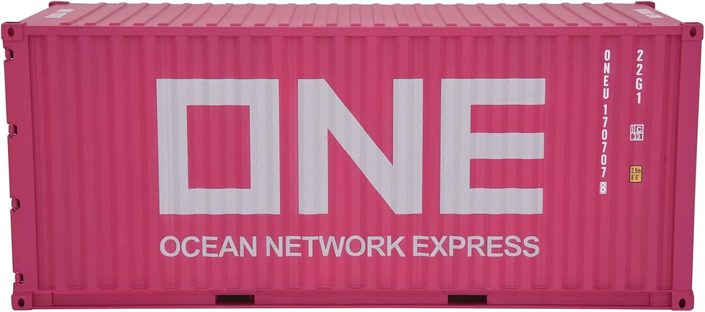 1:20 ONE 20GP Shipping Container Model Pink Abs Resin & Wood Toy Decoration Pink
