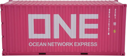 1:20 ONE 20GP Shipping Container Model Pink Abs Resin & Wood Toy Decoration Pink
