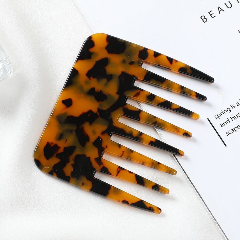 Women Hair Comb Acetic Acid Sheet Wide Tooth Anti-Static Stylish Exquisite 9.5cm