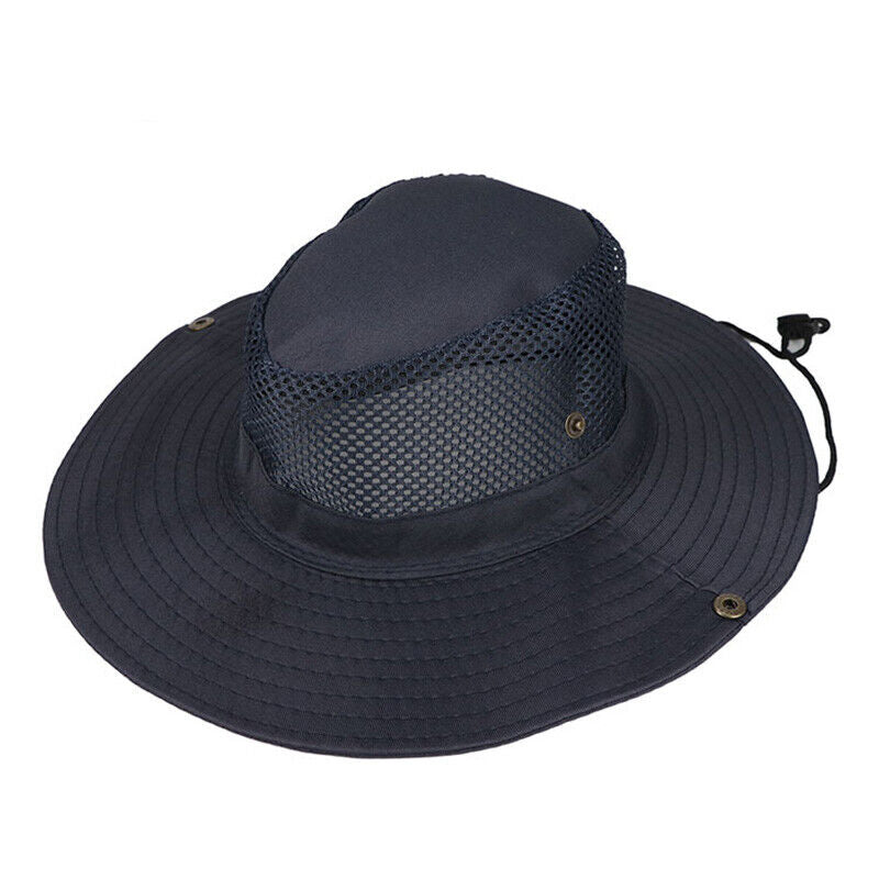 Summer Bucket Boonie Hat Fishing Sun Brim Cool Mesh Top Garden Outdoor Cap Hats