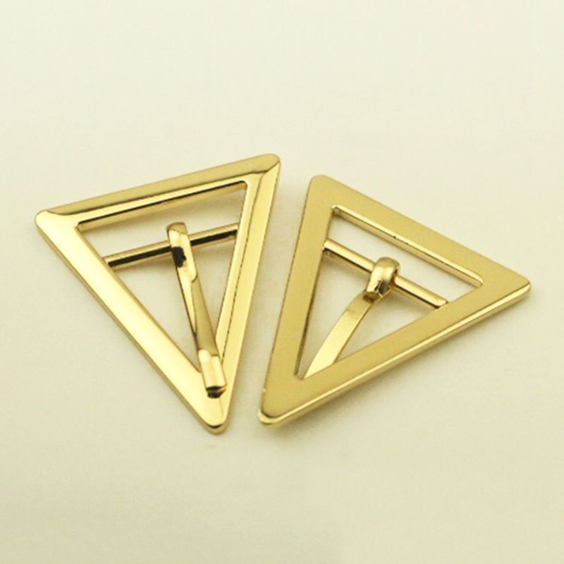 Women Belt Buckles Metal Triangle Fashion Single Pin DIY Leather Craft Accessory