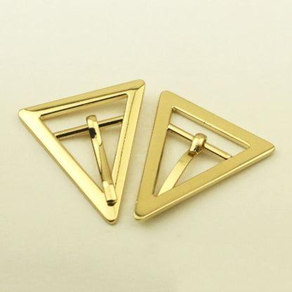 Women Belt Buckles Metal Triangle Fashion Single Pin DIY Leather Craft Accessory