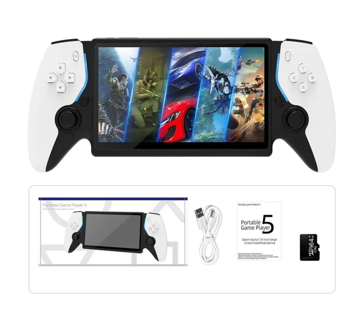 7'' Dual Joystick Retro Handheld Game Console Open-Source System 30+ Emulators