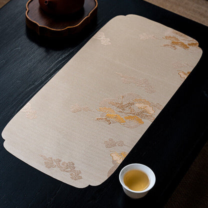 Japanese Tea Mat Waterproof Tea Seats Table Mat Zen Tea Tablecloth Table Flag