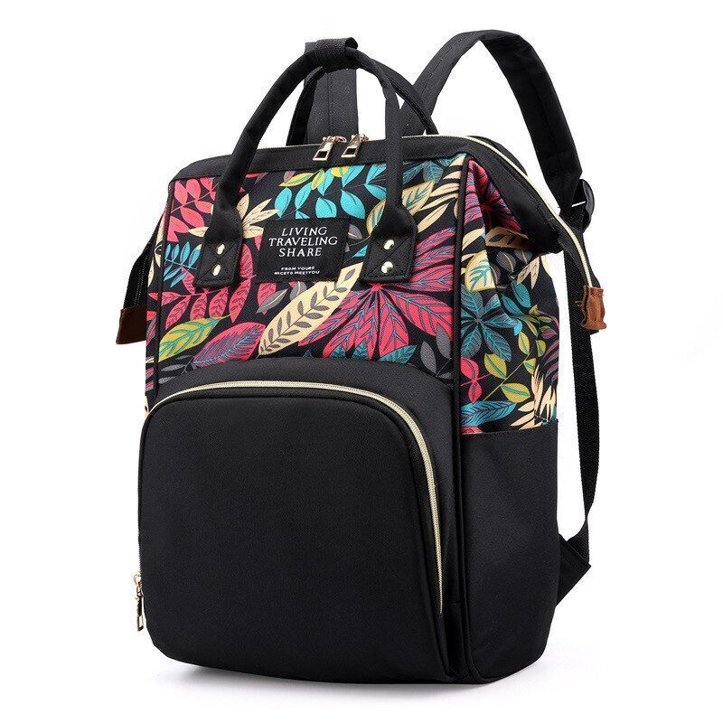 Backpack Nylon School Bag Large Nursing Backpacks Fashion Women Purse Blue Black