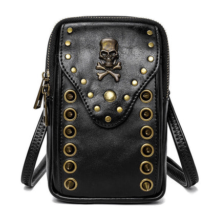 Women's Leather Small Shoulder Bags Outdoor Daypack Fanny Pack Waist Belt Bag