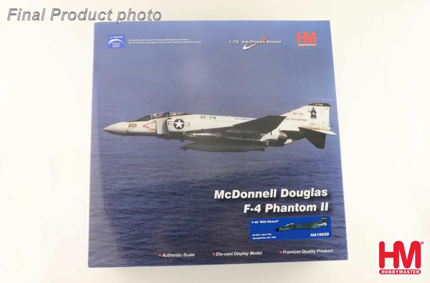 1:72 HM F-4G "Wild Weasel" 52nd TFW, Spangdahlem AB, 1985 Fighter Diecast Model