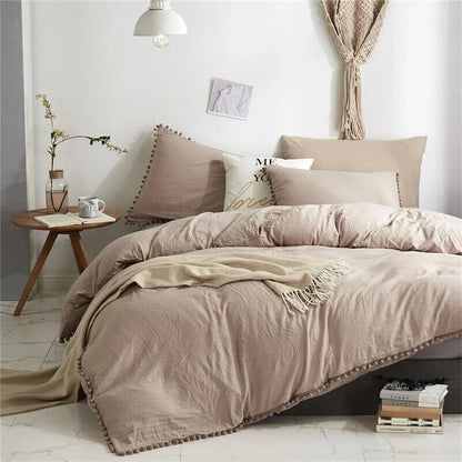 Bedding Set Queen Home Tassel Bed Cover Sets Size Duvet Cover No Sheet