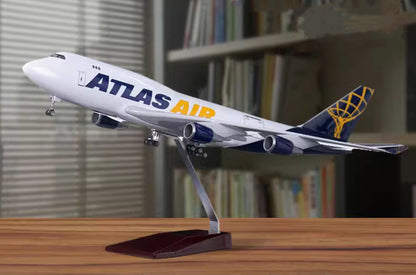 1:150 47CM ATLAS AIR BOEING 747-400 Aeroplane Landing Gear Resin Aircraft Model