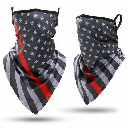 Printed Bandana Cycling Ear Face Mask Neck Gaiter Hunting Running Scarf 26*42 CM