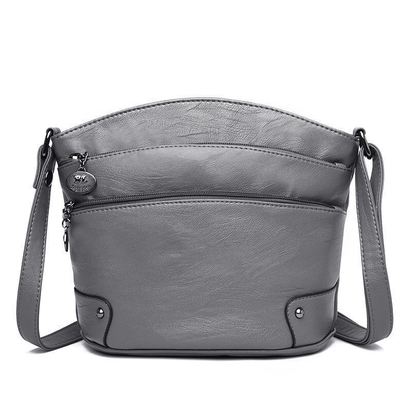 Multi-layer Pockets Genuine Leather Shoulder Bag Handbag Bag Small Crossbody Bag