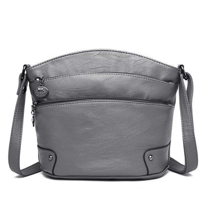 Multi-layer Pockets Genuine Leather Shoulder Bag Handbag Bag Small Crossbody Bag