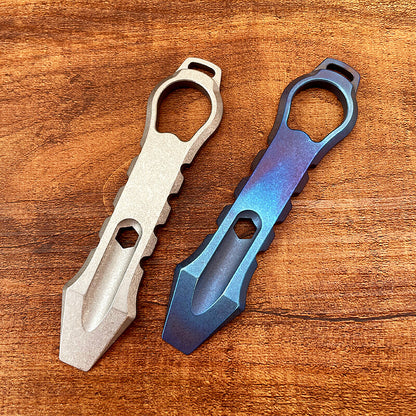New Titanium Key Chain Pendants Bottle Opener Crowbar Multi-function Tools