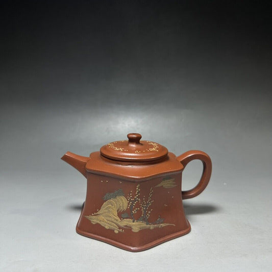 vintage chinese yixing purple clay teapot zisha ceremony teaware collection rare