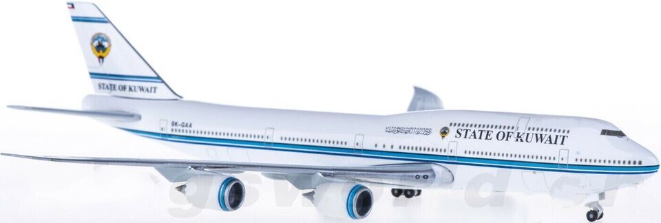 1:500 Hogan STATE OF KUWAIT BOEING 747-8 Passenger Aircraft Diecast Plane Model