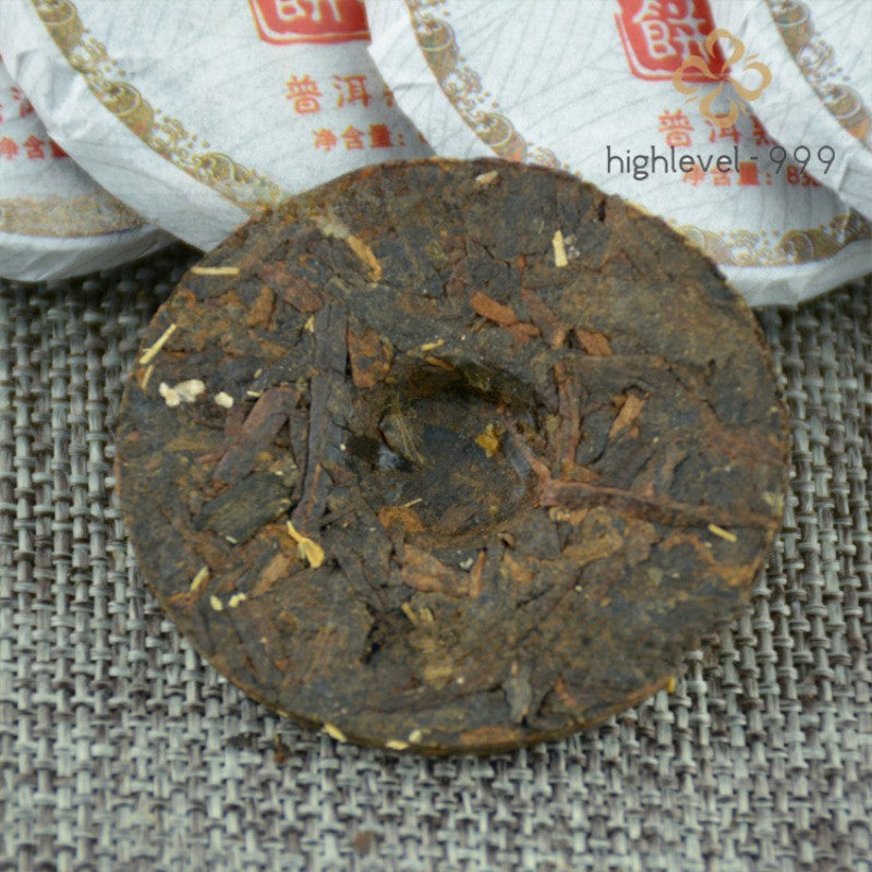 500g Dry Stored Menghai Sticky Rice Aroma Ripe Puer Tea Mini Yubing Tuocha Tea