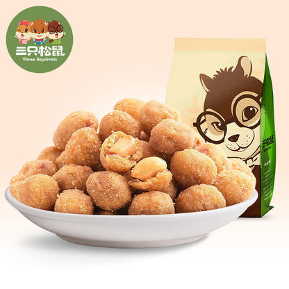 多味花生 下酒菜 休闲零食小吃265g*2 Chinese Specialty Three Squirrels Spicy Peanut Snacks